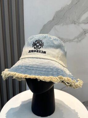 Chrome Hearts Soft Denim Fisherman's Hat / Beach Hat